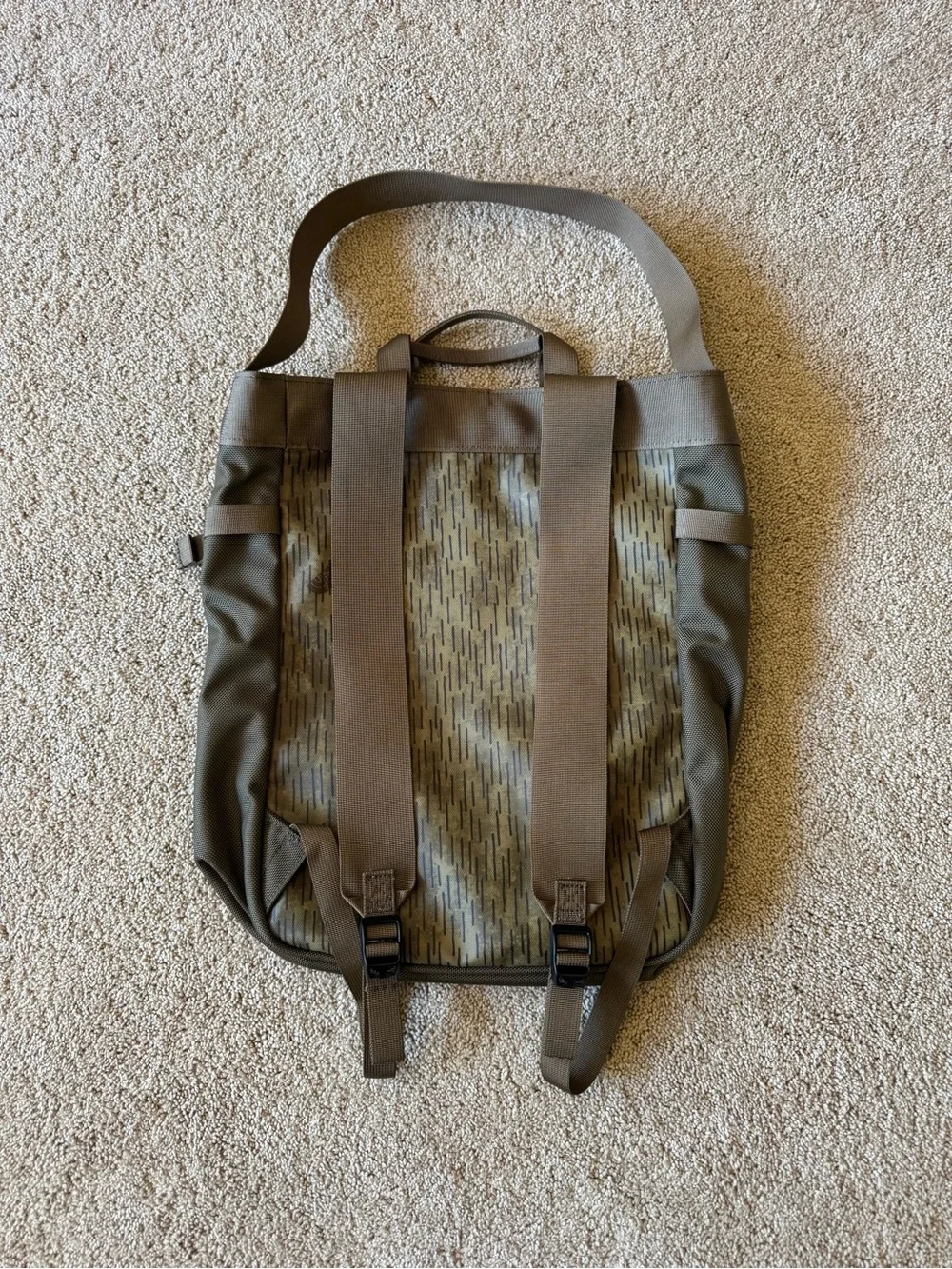 Gorpcore Japan Exclusive North Face Tote Backpack, 2 Way Tote-Pack in Green Camo